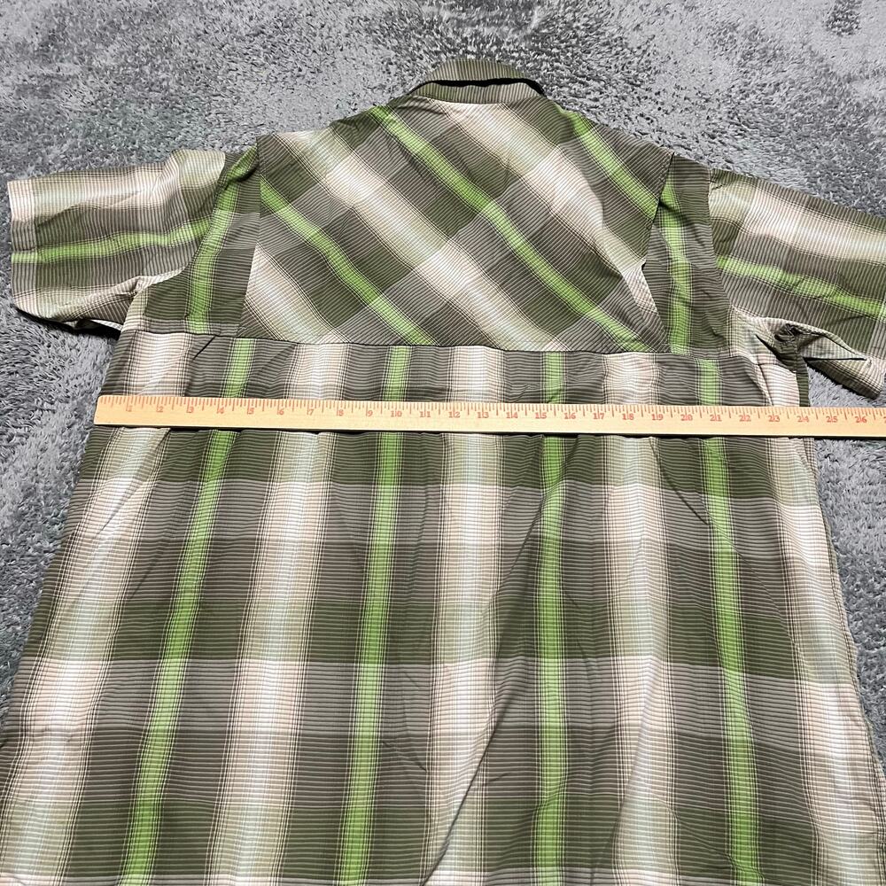 Columbia Shirt Mens XL Button Up Green Plaid Short Sleeve Performance - Picture 5 of 8